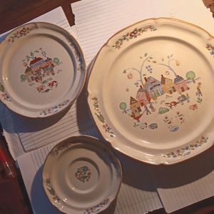 Heartland village 105 stone ware China dish set..